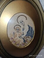 A special tapestry picture of Mary with her child