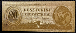 24 carat gold-plated twenty forints / 20 forints