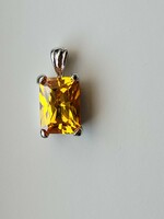 Beautiful large silver pendant with citrine stones!