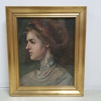 Papp Sándor (1868-1937):  Női portré