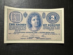 2 korona 1914. Vékony: C ! UNC! RITKA!!