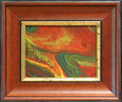 Tibri Creative Workshop: Lava flow - framed 25x30cm - artwork: 15x20cm - b18/74