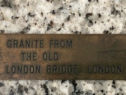 Granite retro desk accessory from a piece of the old London Bridge
