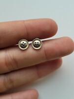 Silver button earrings!