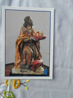 Veszprém postcard 5.: St. István ceramic statue (zsolnay, 1891)