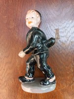 Chimney sweeper ceramic figure - damaged