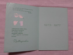 Graduation invitation 4.: Kecskemét, 1977