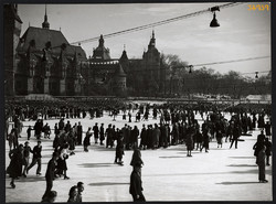 Larger size, photo art work by István Szendrő. Budapest, Városliget (artificial) ice rink, Vojdahunya