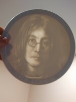 Fehér Herendi litofán John Lennon emlék plakett! Ritka!