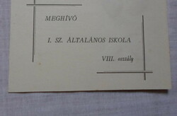 Ballagási meghívó 1.: Kiskunmajsa, 1967