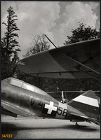 Larger size, photo art work by István Szendrő. Explosive engine airplane models are a showcase