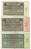 1,2,5 Rentenmark 1923 Germany rare.