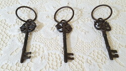 Cast iron decor key ring 3 pcs.