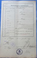 Post-mortem certificate of I. Vh soldier 1917 k u k reserve hospital in baja