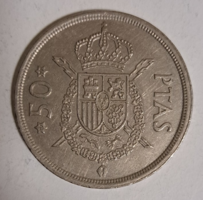 1975.  Spanyolország 50 Peseta  (191)