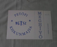 Old, retro document 5.: General meeting invitation - Petőfi mgtsz, kiskunmajsa (March 15, 1985)