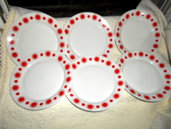 6 db Alföldi  retro vastag porcelán  tányér (600 Ft/db) napocska dekor