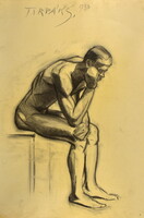 Sándor Tirpák (1884-?): Pensive Nude 1930