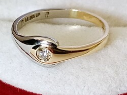 18 karátos arany és platina gyűrű  IF minőségű brillel Hercigno részére