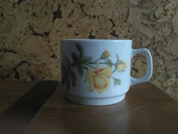 Zsolnay yellow rose mug