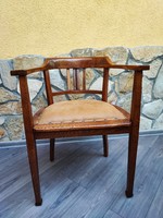 Perfectly restored art deco German oak armchair.