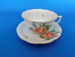 Herendi 1941 antique petit bouquet de rose giant tea cup + base