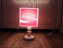 Vintage coca cola press advertising lamp