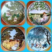 Willeroy & boch, four seasons, porcelain wall plates.