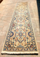 Iranian nain silk contour hand-knotted running rug in good condition. Negotiable!