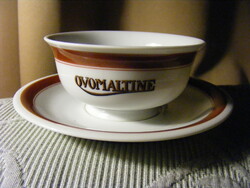 Ovomaltine 1940 - Herend cup + bottom - the cup is damaged by a bounce