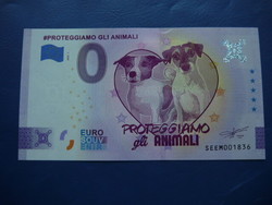 Italy 0 euro 2023 animal friendly! A dog at heart! Rare commemorative paper money! Ouch!