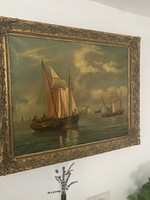 Antique ship painting