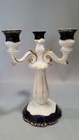 Zsolnay pompadour iii porcelain 3-branch candle holder
