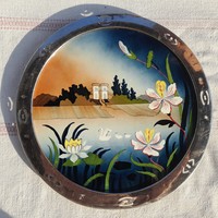 SECESSION MAJOLICA PLATE, WALL MOUNTABLE