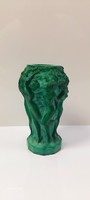Art deco malachite glass vase curt schlevogt - 51490