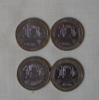 Francia pénz – érme, 10 franc / frank (1989, 1990)