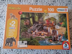 Schleich puzzle 100 pieces wild life, negotiable
