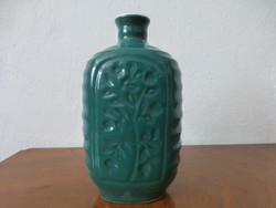 Antique, traditional, glazed ceramic bottle, bottle. In rare turquoise color!