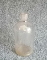Antik gyógyszeres üveg patika üveg palack 21,5 cm (6/d)