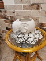 Porcelain elephant flower pot