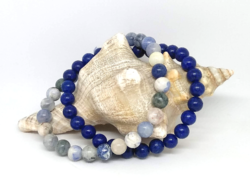 Men's bracelet made of lapis lazuli mineral beads 440