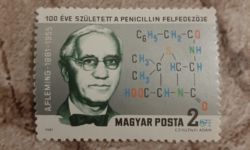 Alexander Fleming Penicilin felfedezője bélyeg