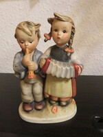 Hummel old large-sized pair of musicians figure