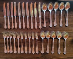10 Personal (30 pieces) alpaca cutlery set, knife, fork, spoon,