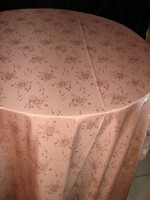 Beautiful vintage rose silk damask tablecloth new