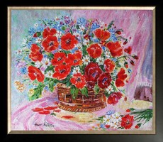 Natalia Hepp: flowers in a basket