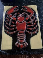 Ceramic wall painting depicting a crab