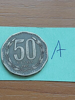 Chile 50 pesos 1995 bernardo o'higgins aluminum bronze #a