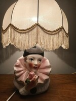 Art Deco kerámia bohóc asztali lámpa. Alkudható.
