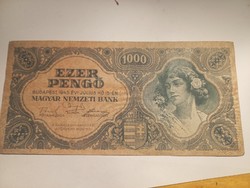 1945-ös 1000 Pengő EGYENES SZÁRÚ 3